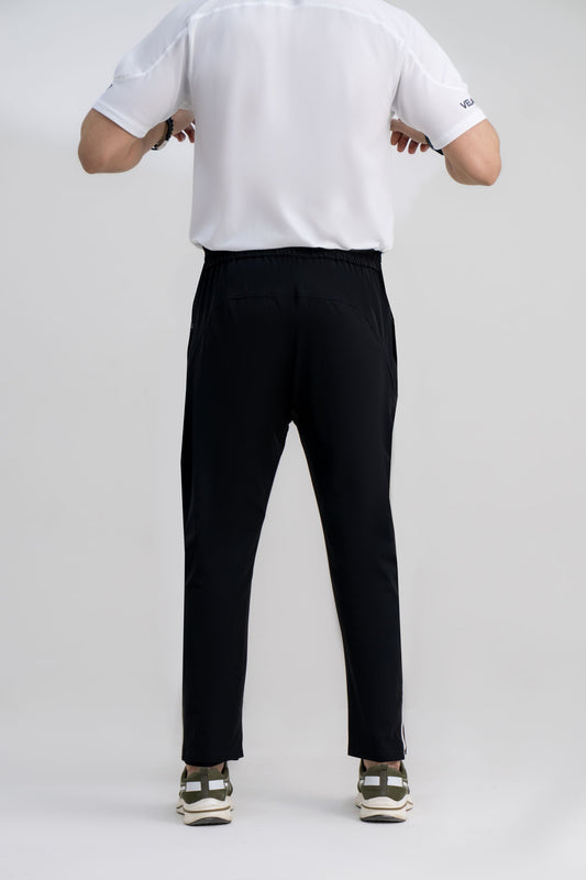 Mens black slim fit luxury track pants