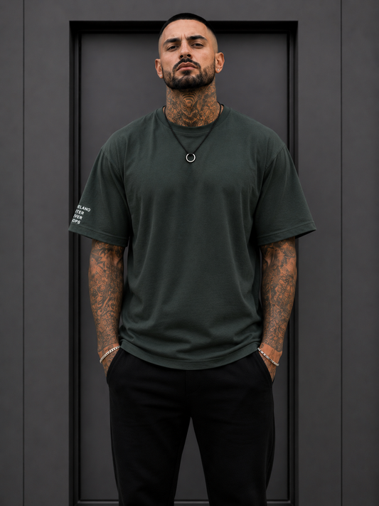 Velano Oversized Mens T-SHIRT Olive