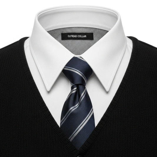 “Different types of shirt collars for men including spread, point, button-down, mandarin, and cutaway collars”