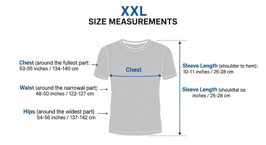 XXXL Size Chart Explained for Everyday Clothing