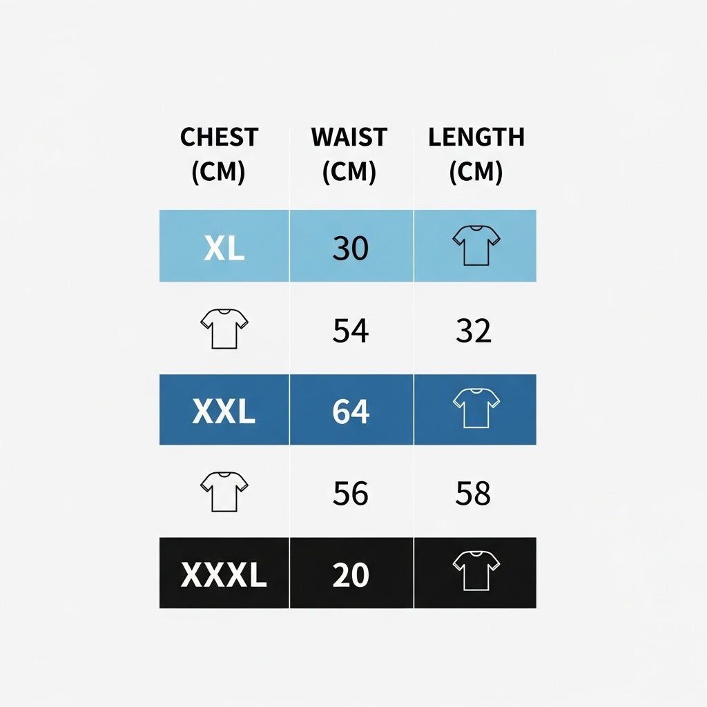  XXL, XL & XXL Size in CM: Easy Men’s Size Guide