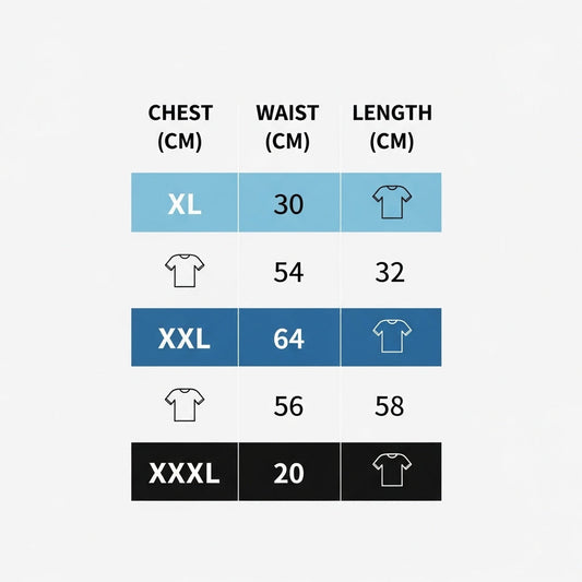  XXL, XL & XXL Size in CM: Easy Men’s Size Guide