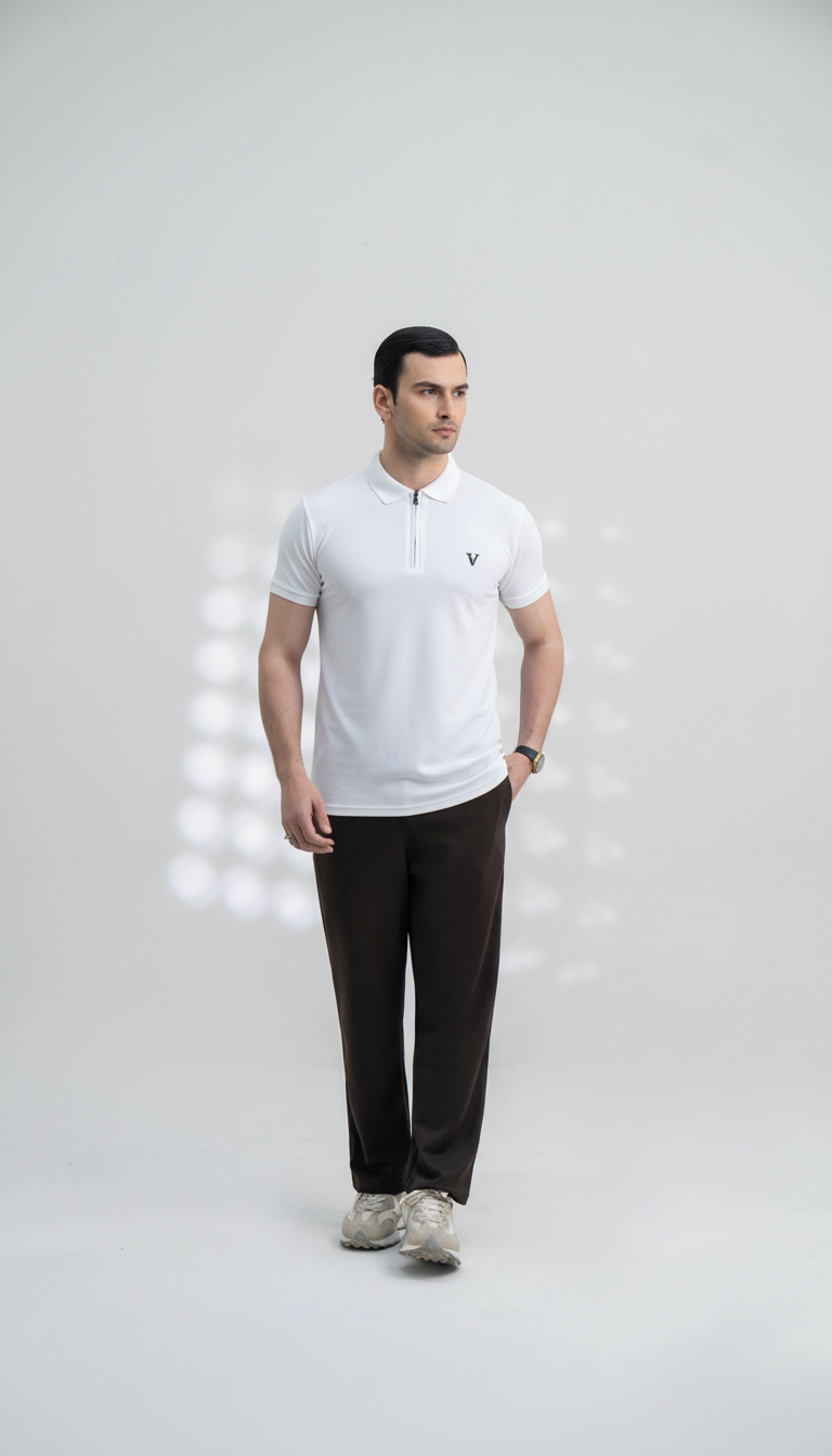 Men’s White Polo Shirt