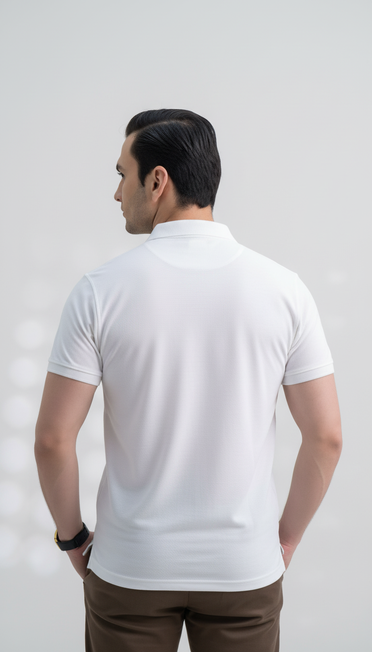 Men’s White Polo Shirt