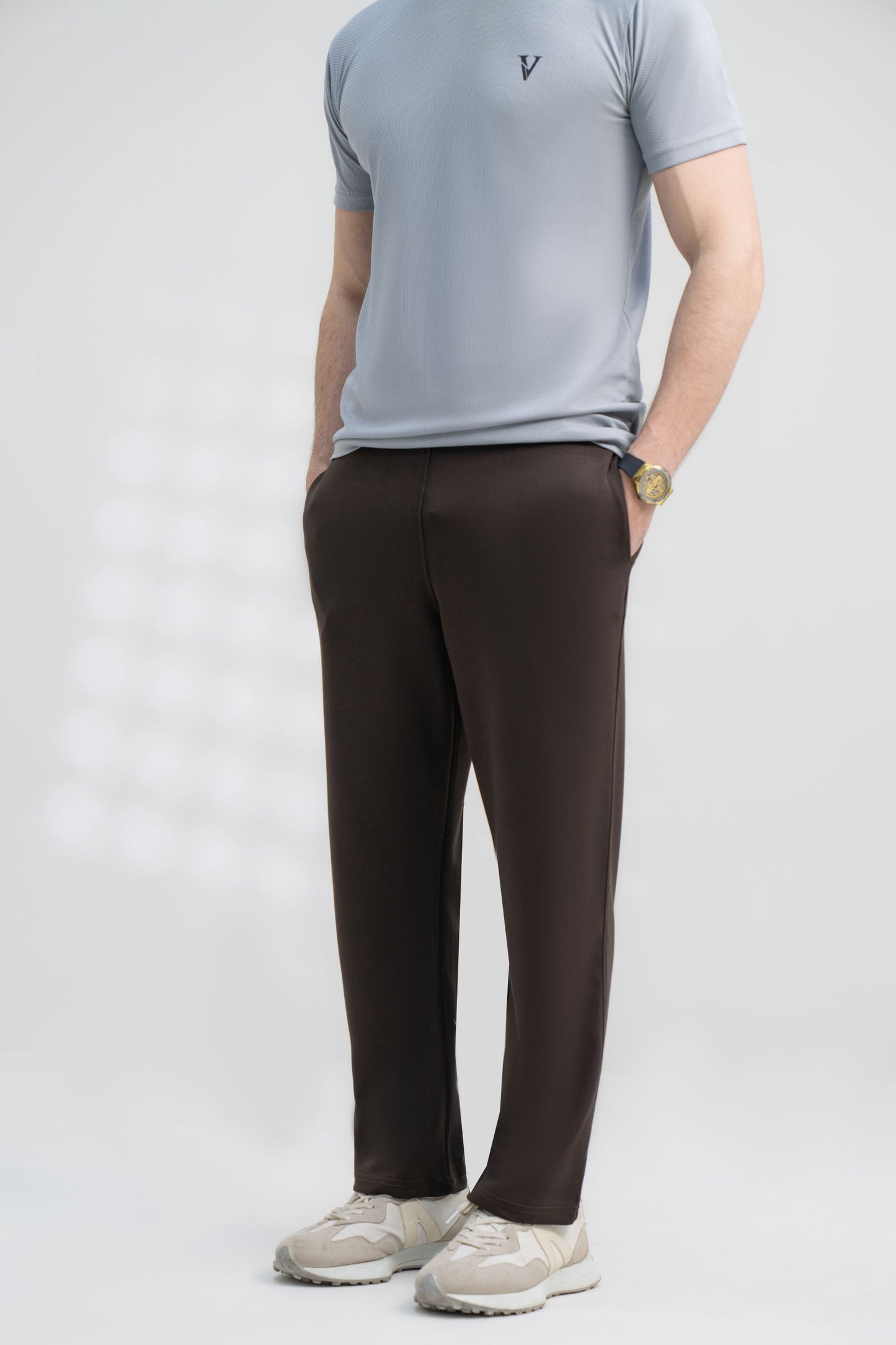 Mens Premium Track Pants – Dark Brown