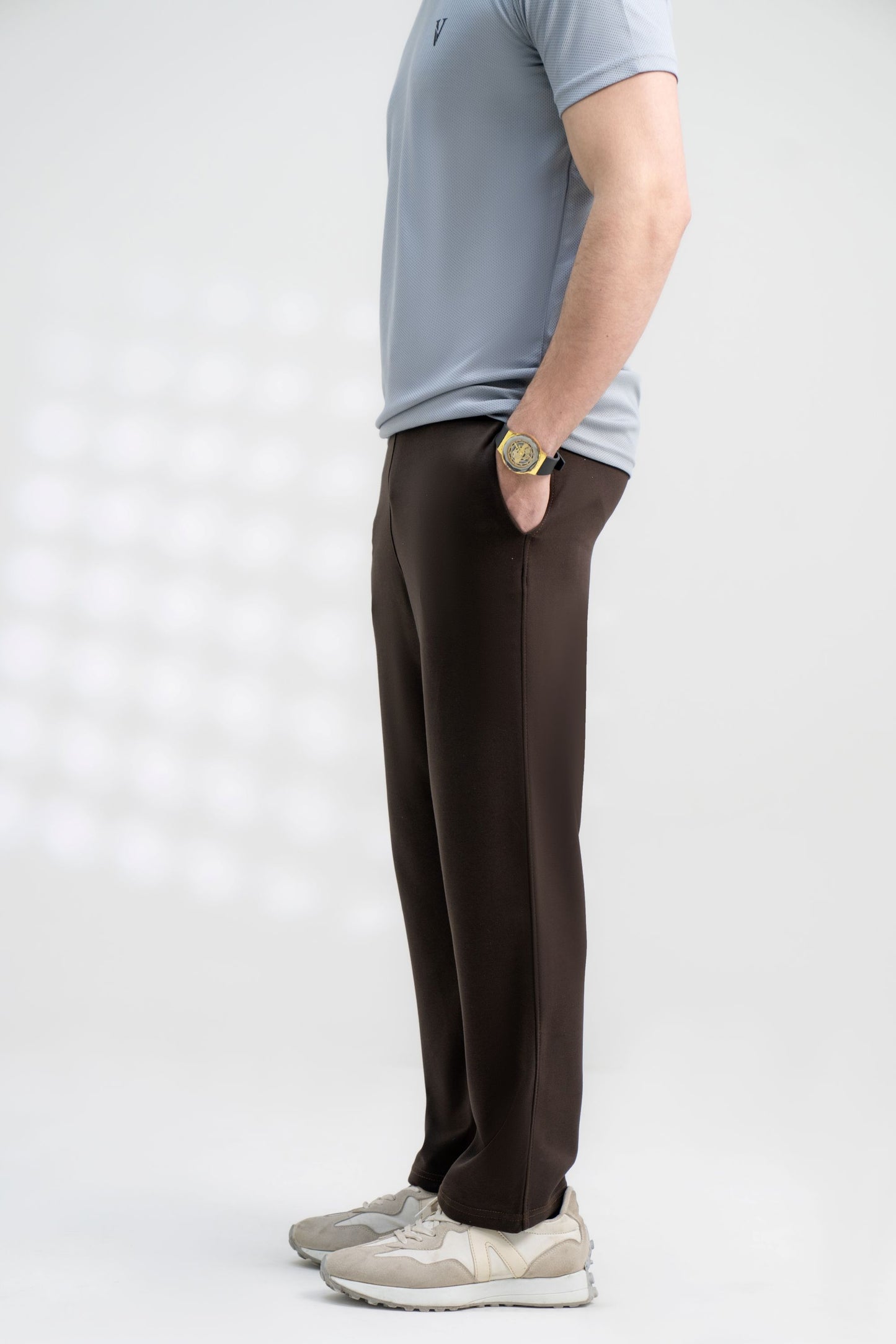 Mens Premium Track Pants – Dark Brown
