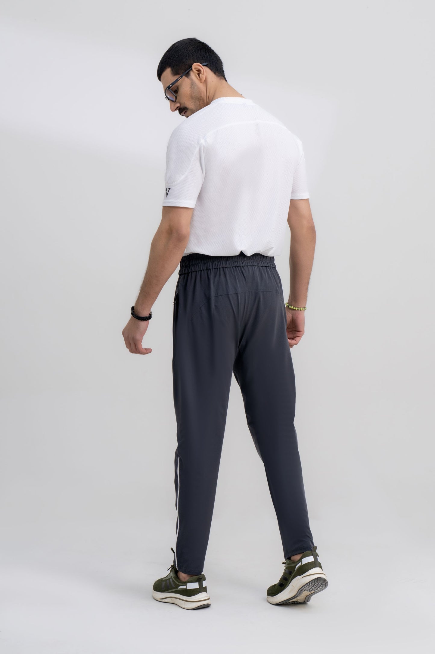 Mens premium slim fit trousers dark grey
