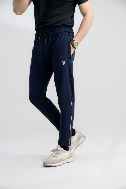 Mens navy premium active wear track pants