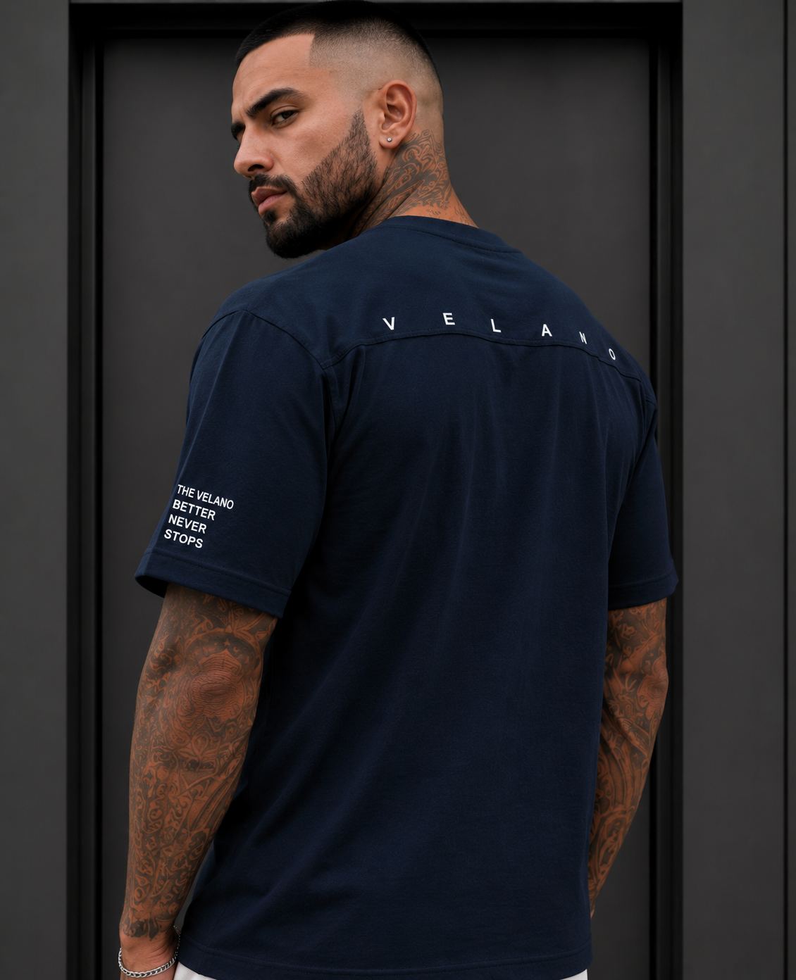 Velano Oversized Mens T-SHIRT Black