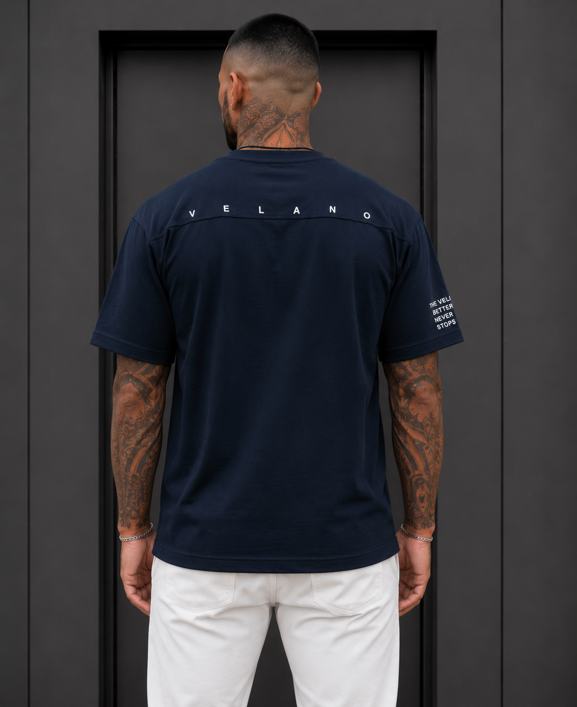 Velano Oversized Mens T-SHIRT Black
