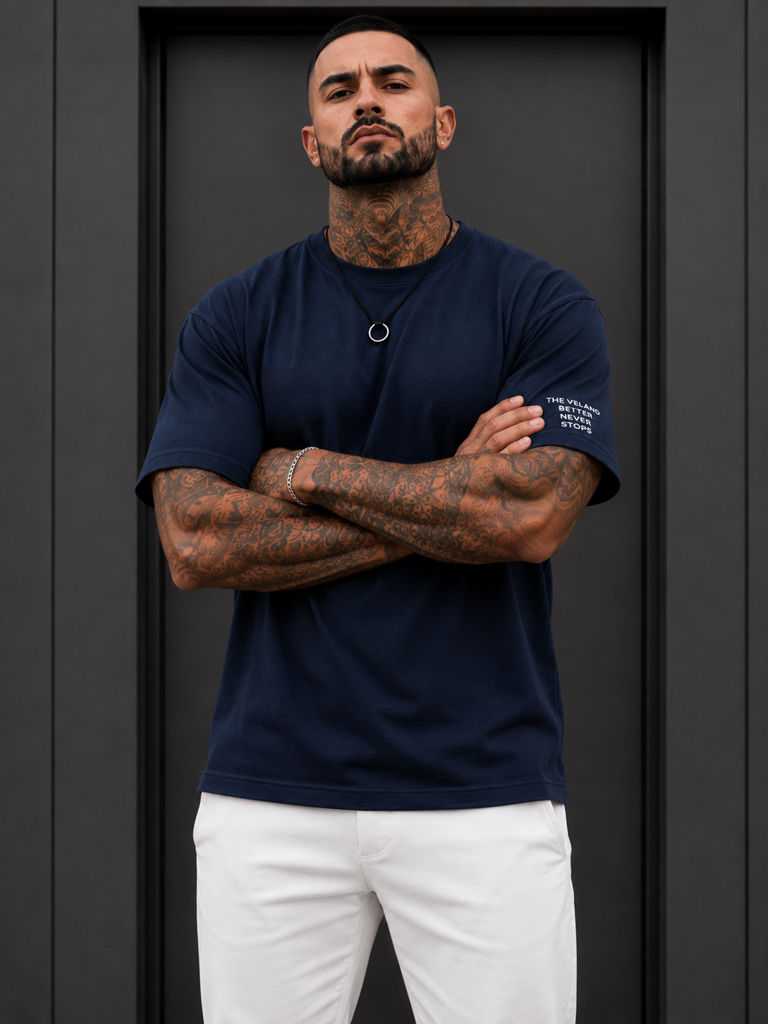 Velano Oversized Mens T-SHIRT Black