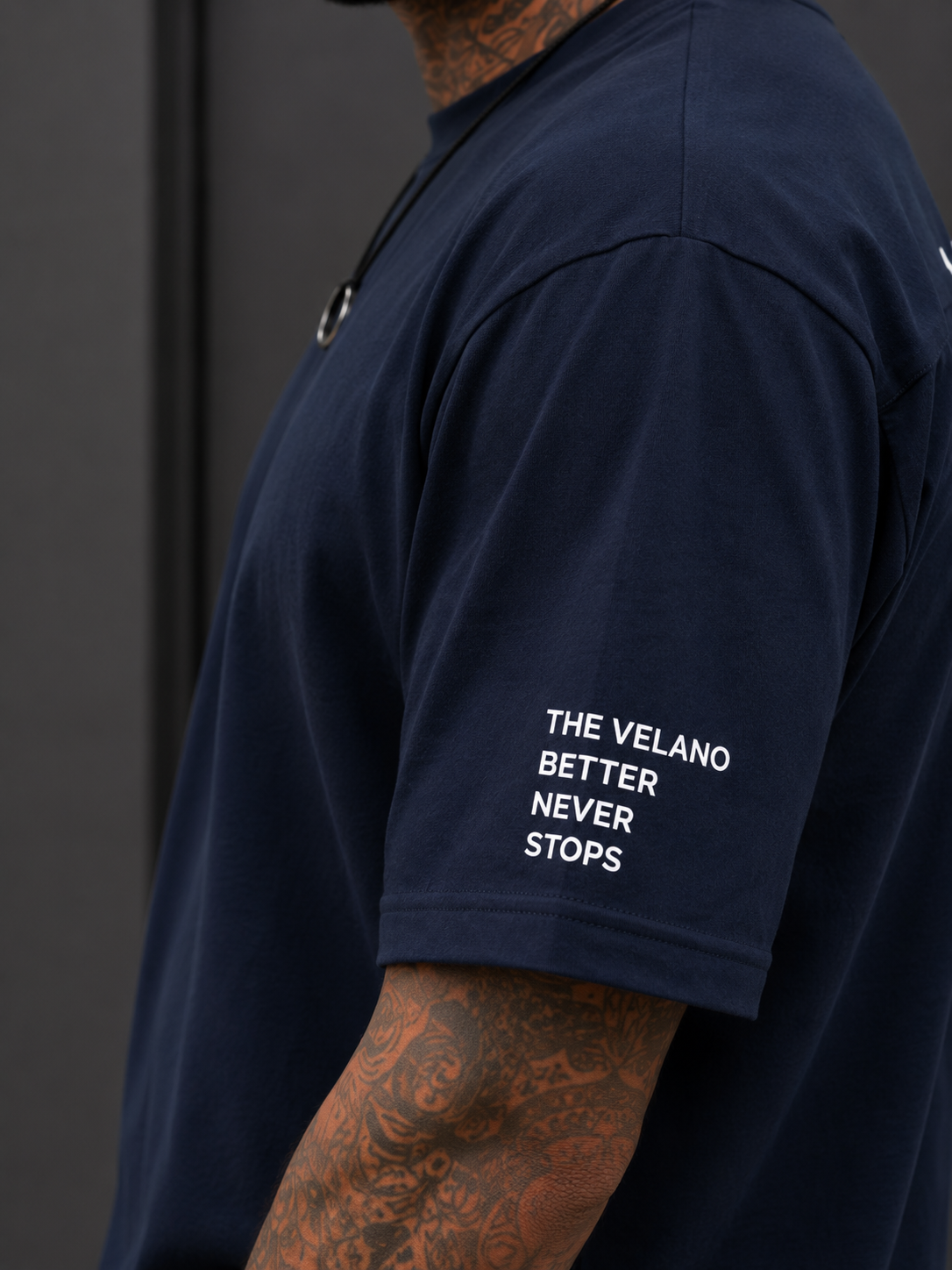 Velano Oversized Mens T-SHIRT Black