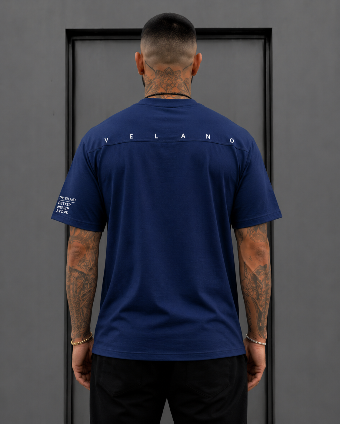 Velano Oversized Mens T-SHIRT Blue