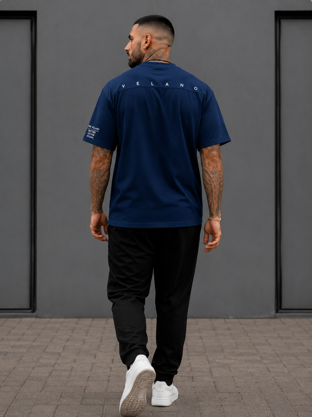 Velano Oversized Mens T-SHIRT Blue