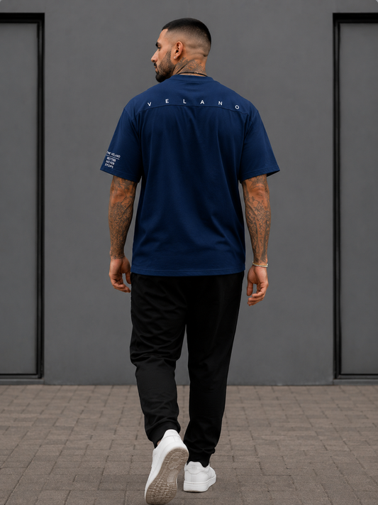 Velano Oversized Mens T-SHIRT Blue