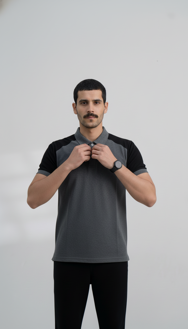 Dual Tone Grey Polo