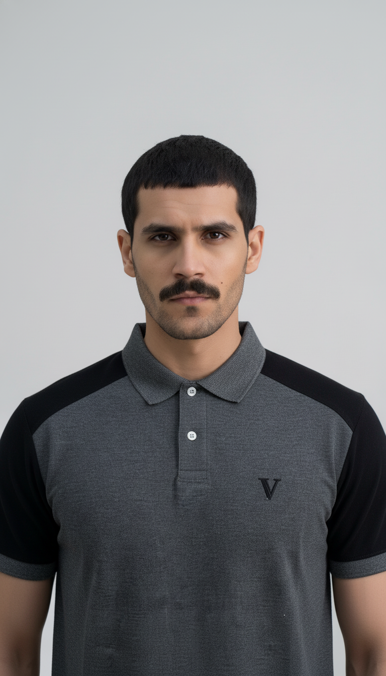 Dual Tone Grey Polo