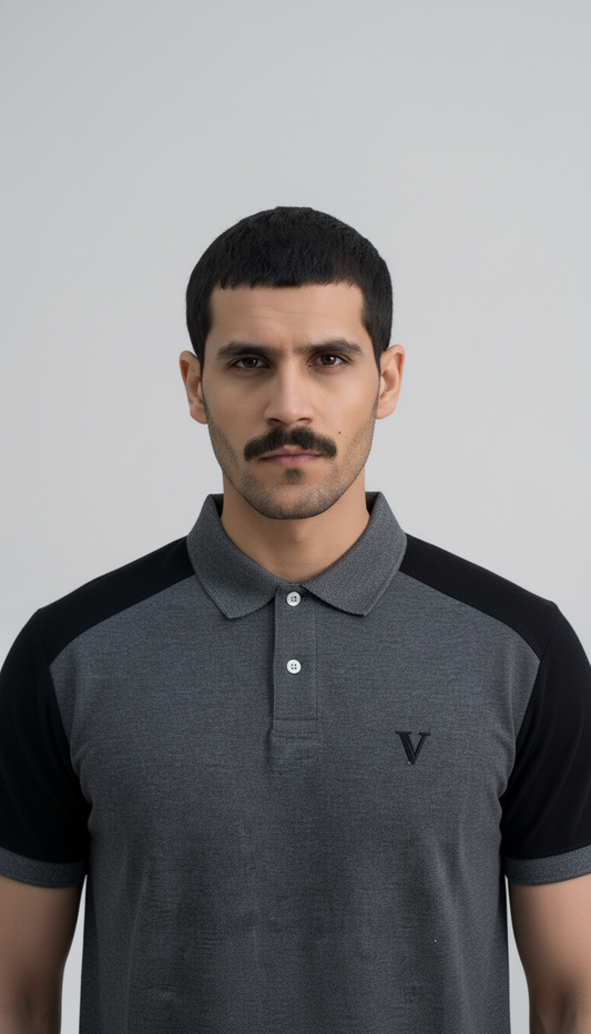 Dual Tone Grey Polo