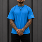 Velano Oversized Mens T-SHIRT Sky Blue