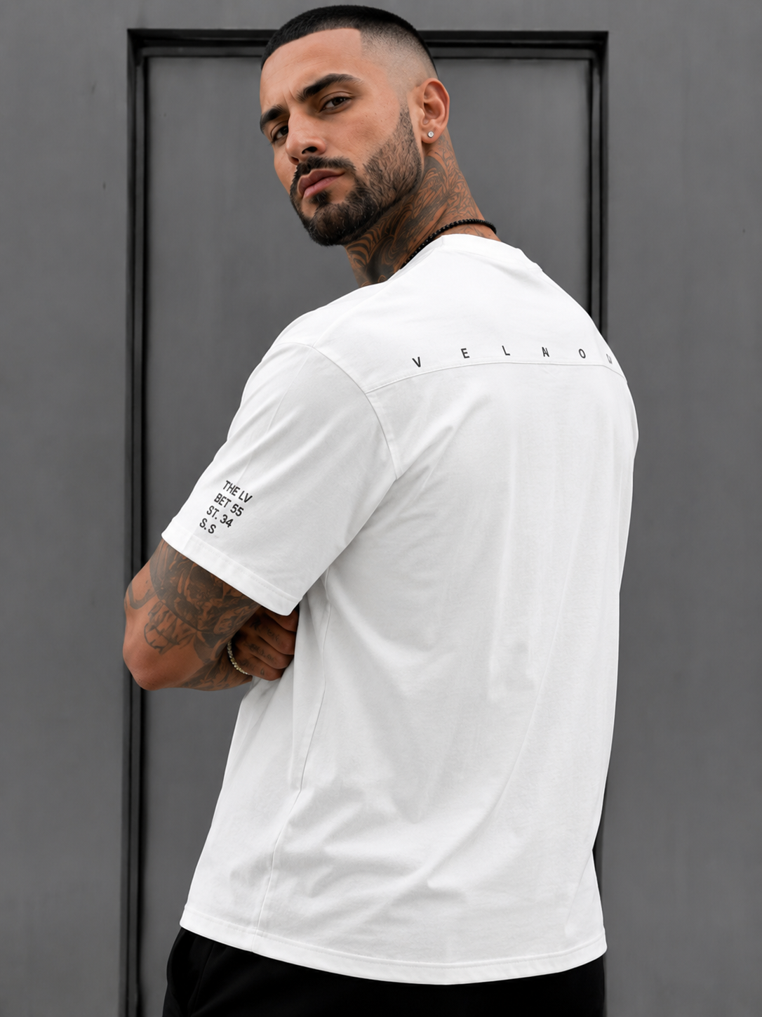 Velano Oversized Mens T-SHIRT White