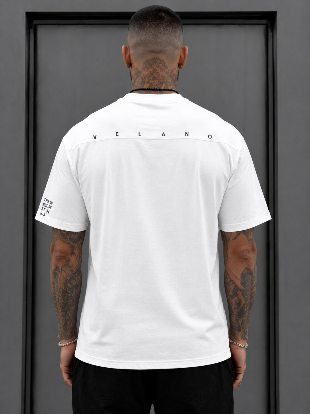 Velano Oversized Mens T-SHIRT White